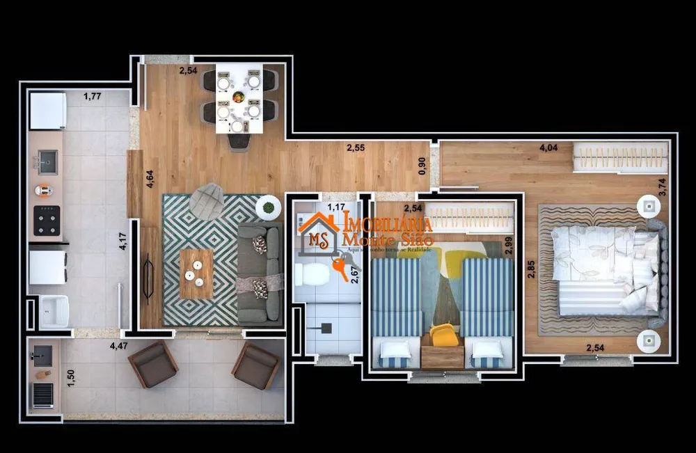 Apartamento, 2 quartos, 47 m² - Foto 4