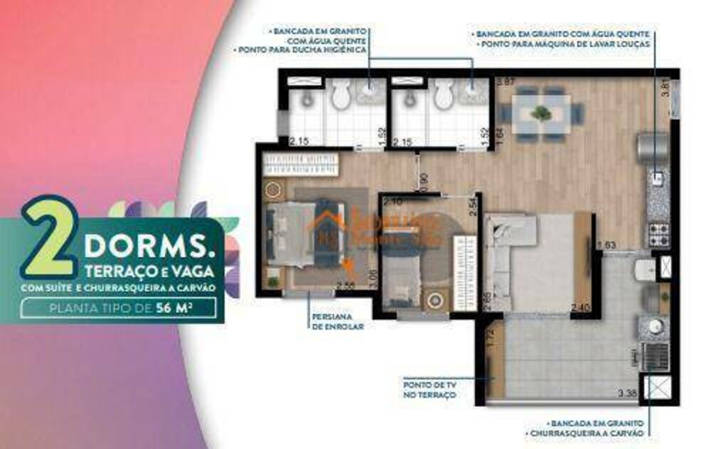 Apartamento, 2 quartos, 56 m² - Foto 5