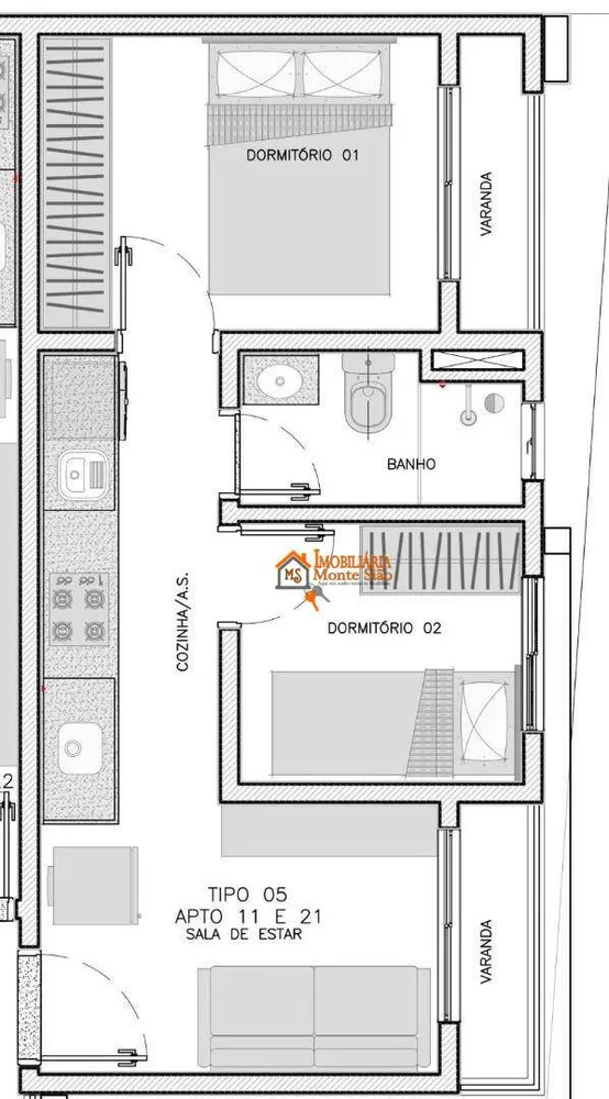 Apartamento, 2 quartos, 33 m² - Foto 10