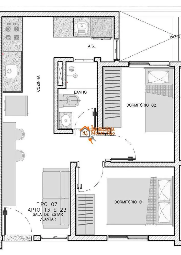Apartamento, 2 quartos, 33 m² - Foto 10