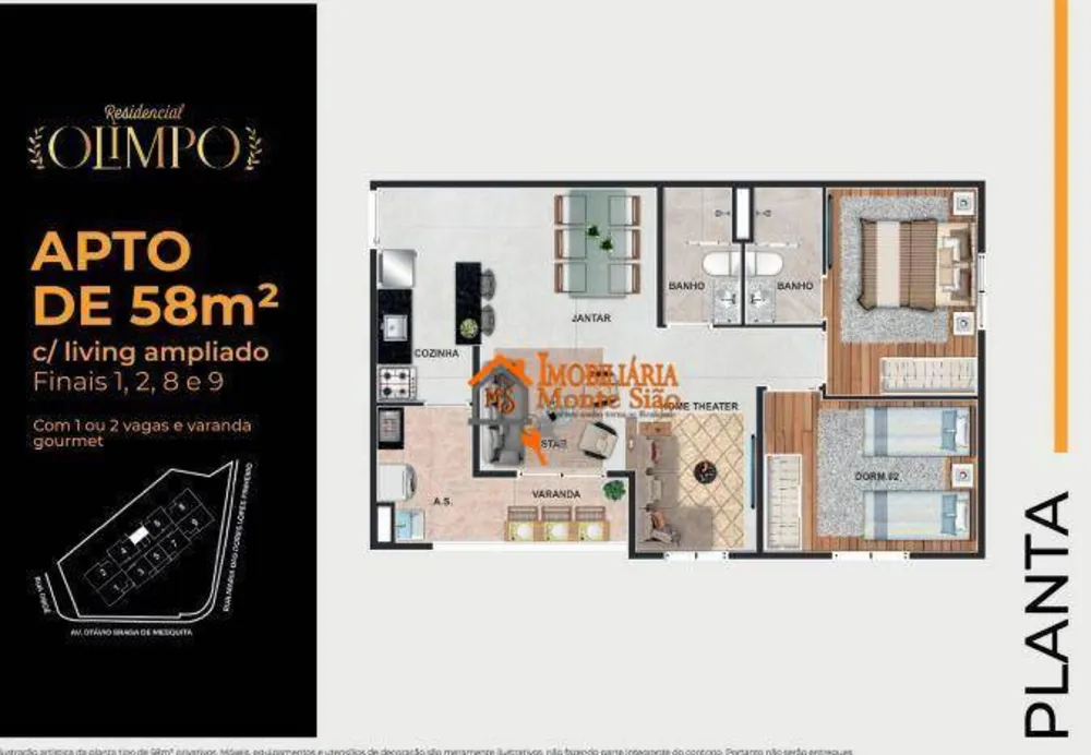Apartamento, 3 quartos, 58 m² - Foto 3