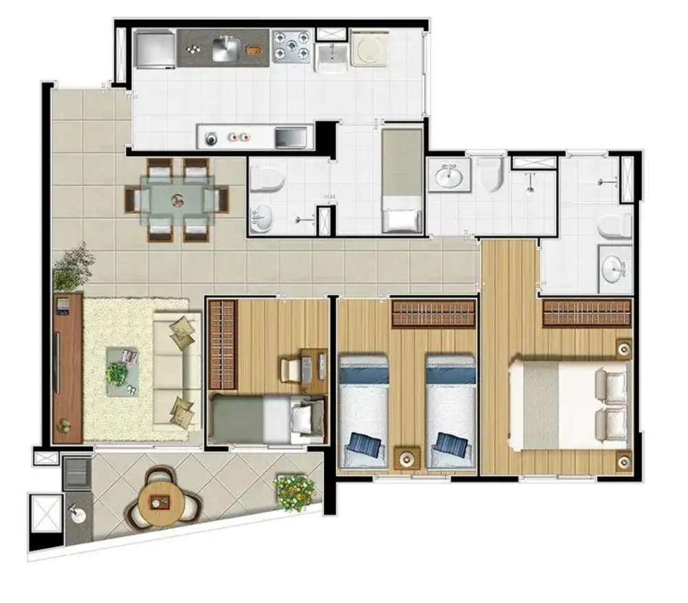 Apartamento, 3 quartos, 82 m² - Foto 3