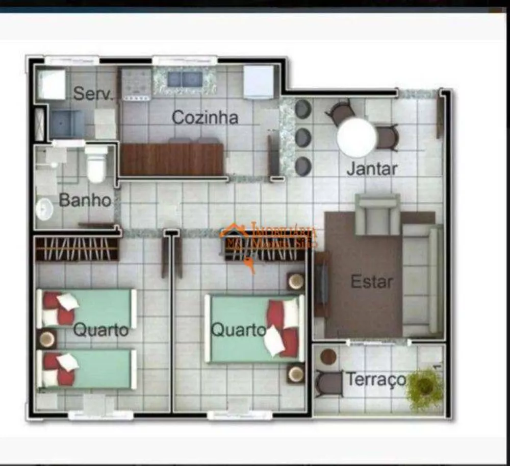 Apartamento, 2 quartos, 50 m² - Foto 3