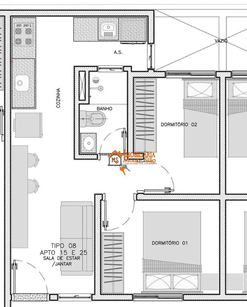 Apartamento, 2 quartos, 34 m² - Foto 10