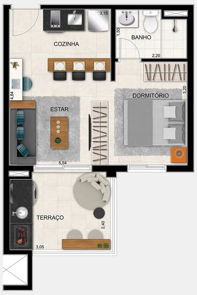 Kitnet-Studio, 38 m² - Foto 11