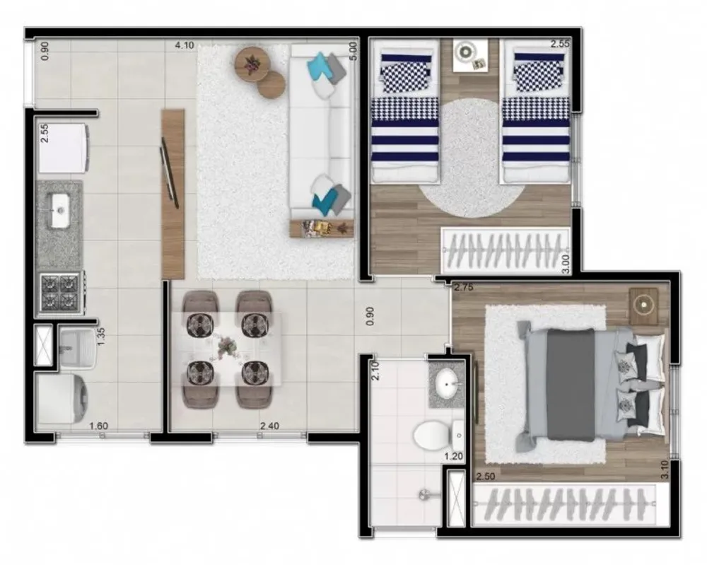 Apartamento, 2 quartos, 43 m² - Foto 8