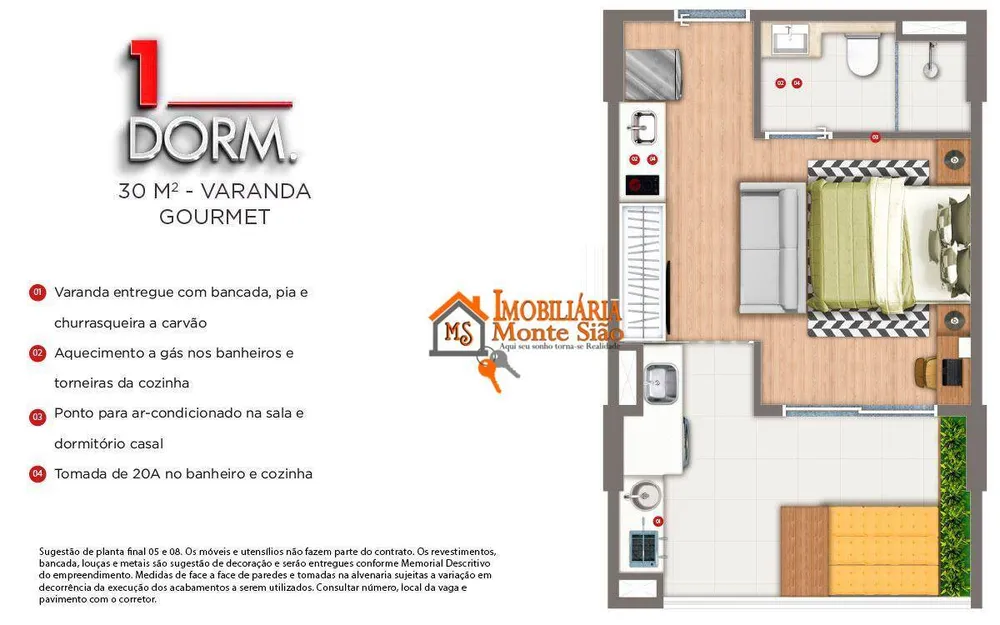 Kitnet-Studio, 31 m² - Foto 4