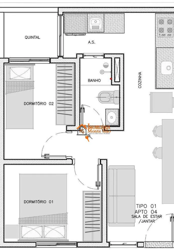 Apartamento, 2 quartos, 37 m² - Foto 10