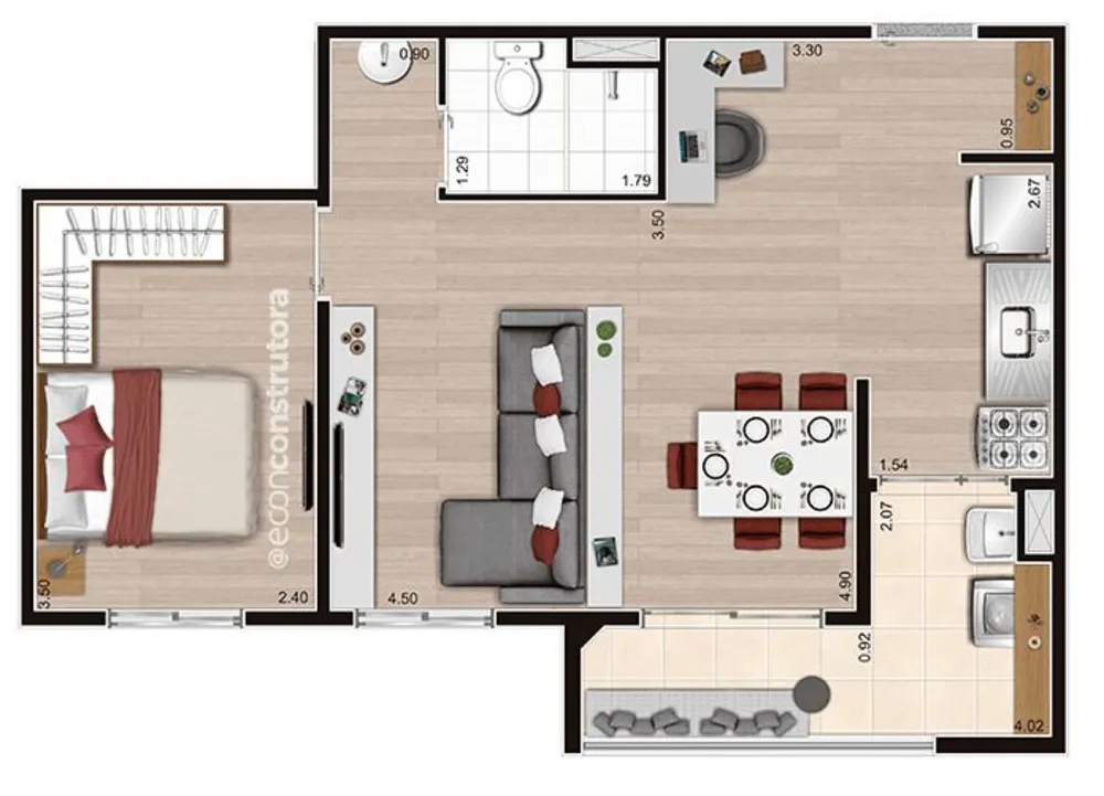Apartamento, 2 quartos, 47 m² - Foto 6