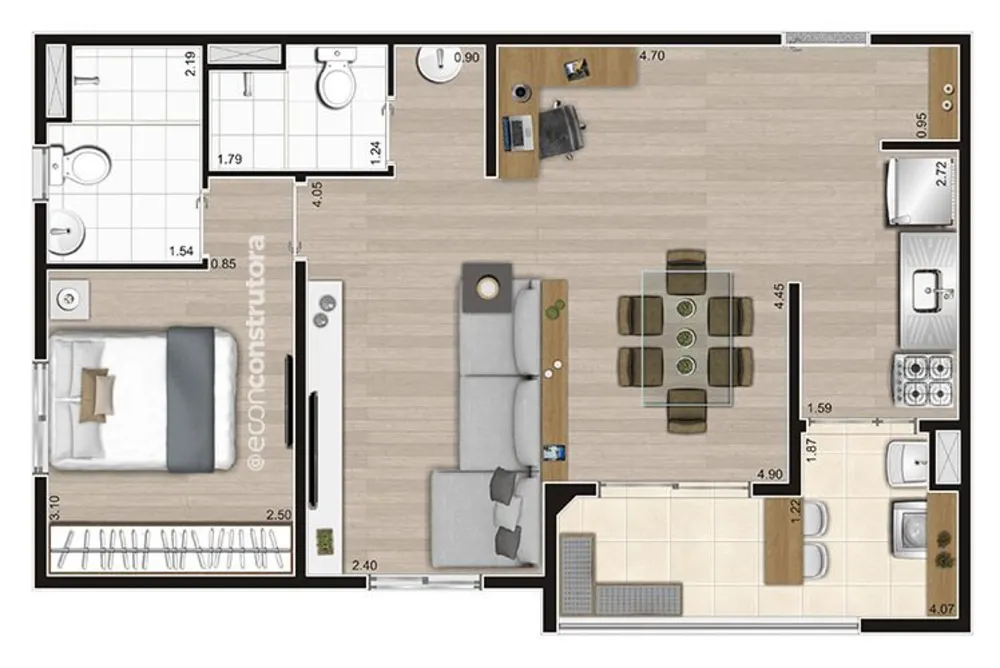 Apartamento, 2 quartos, 47 m² - Foto 10