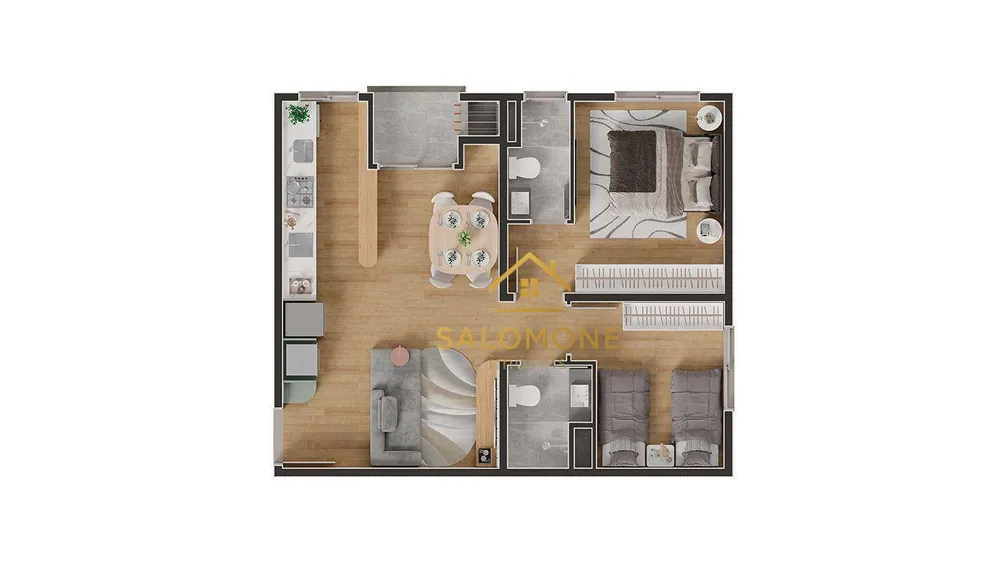 Apartamento, 2 quartos, 56 m² - Foto 8
