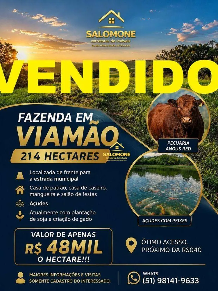 Fazenda, 214 hectares - Foto 1