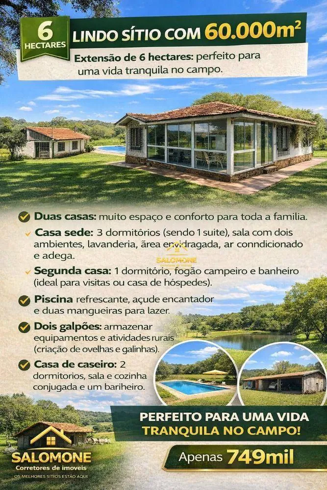 Sítio, 3 quartos, 6 hectares - Foto 20