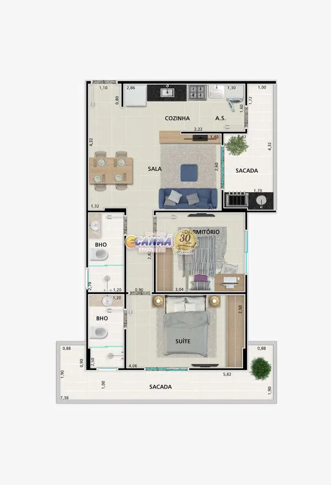 Apartamento, 2 quartos, 71 m² - Foto 11