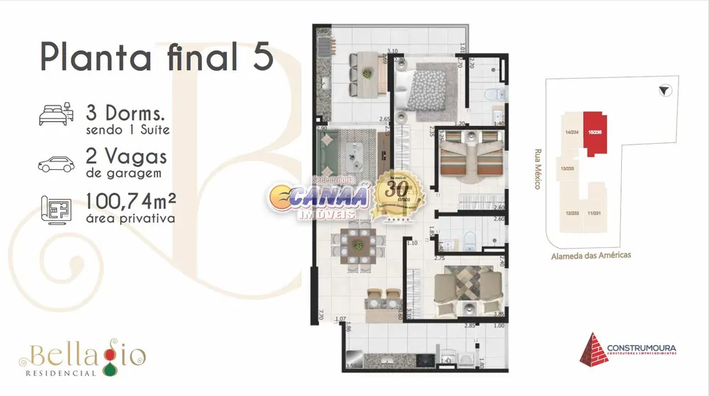 Apartamento, 3 quartos, 100 m² - Foto 3