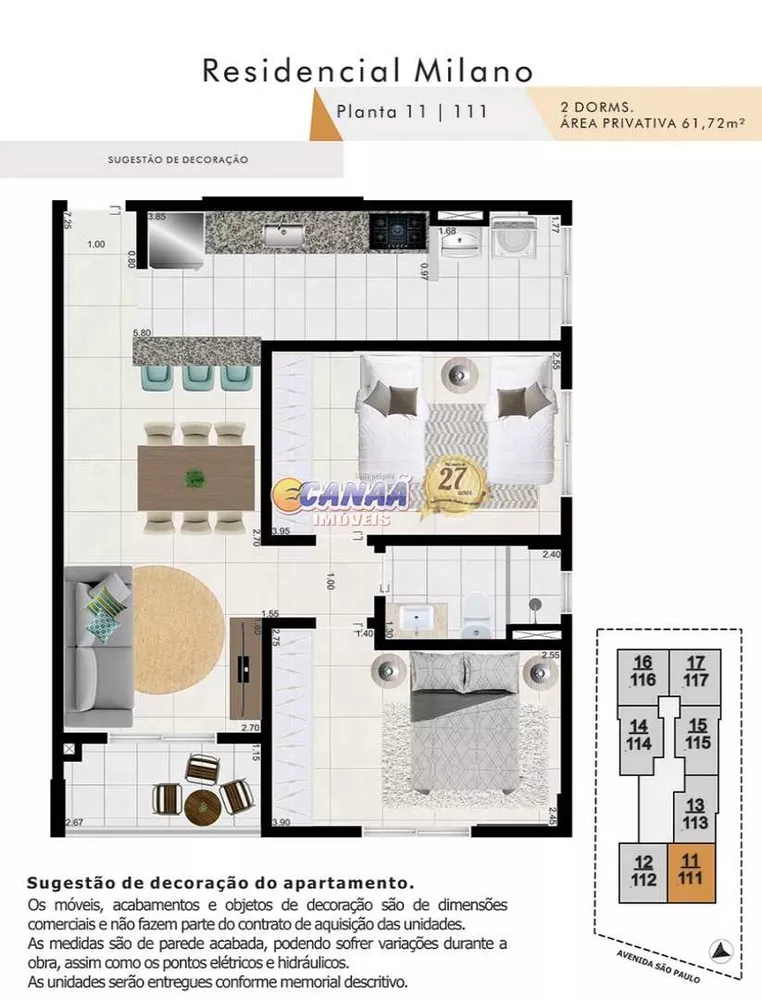 Apartamento à venda com 2 quartos, 61m² - Foto 5