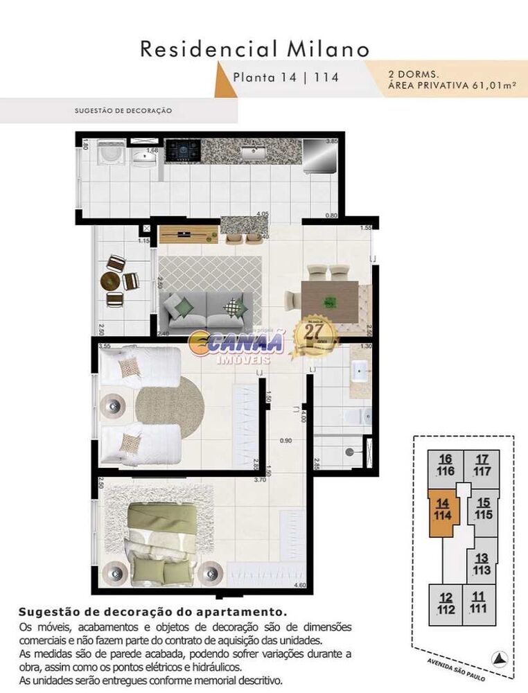 Apartamento, 2 quartos, 61 m² - Foto 4
