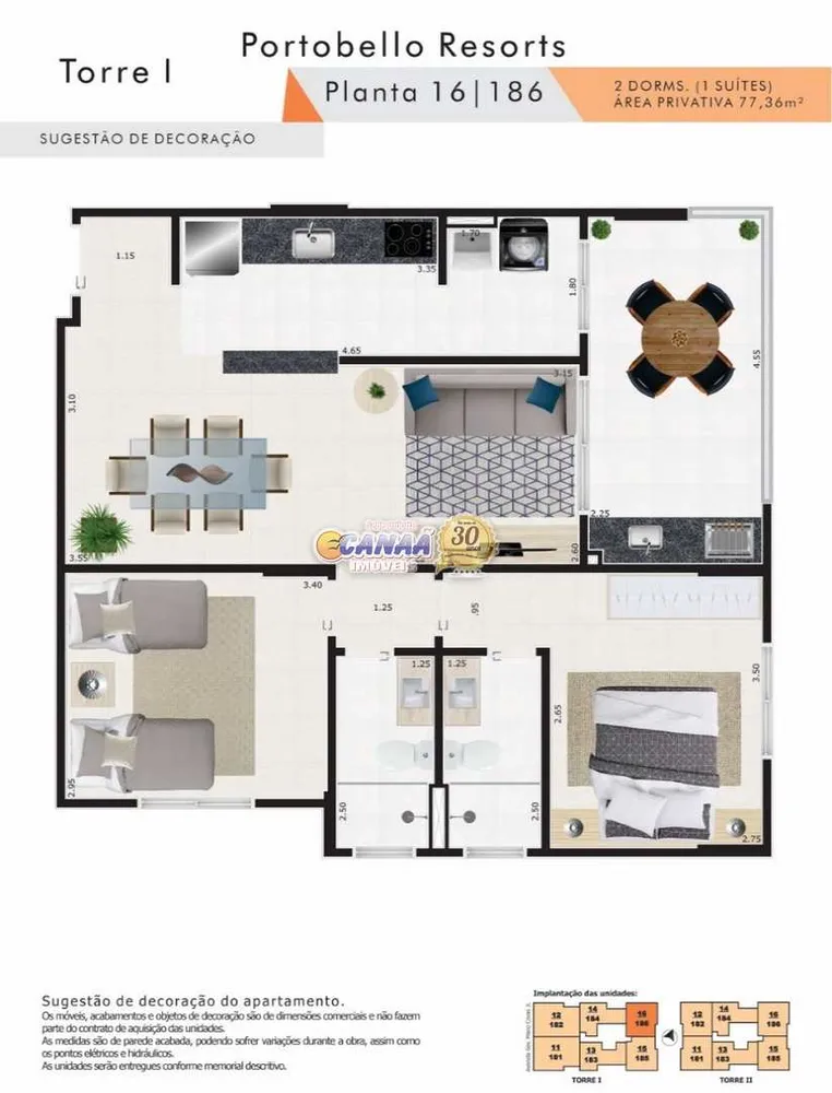 Apartamento, 2 quartos, 77 m² - Foto 12