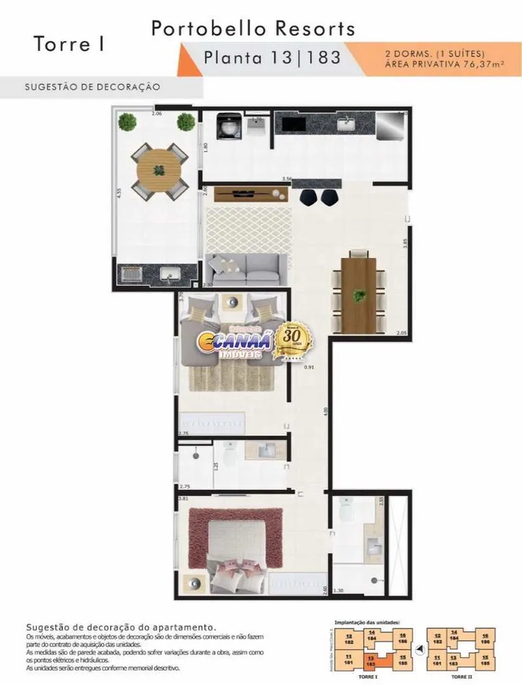 Apartamento, 2 quartos, 76 m² - Foto 3