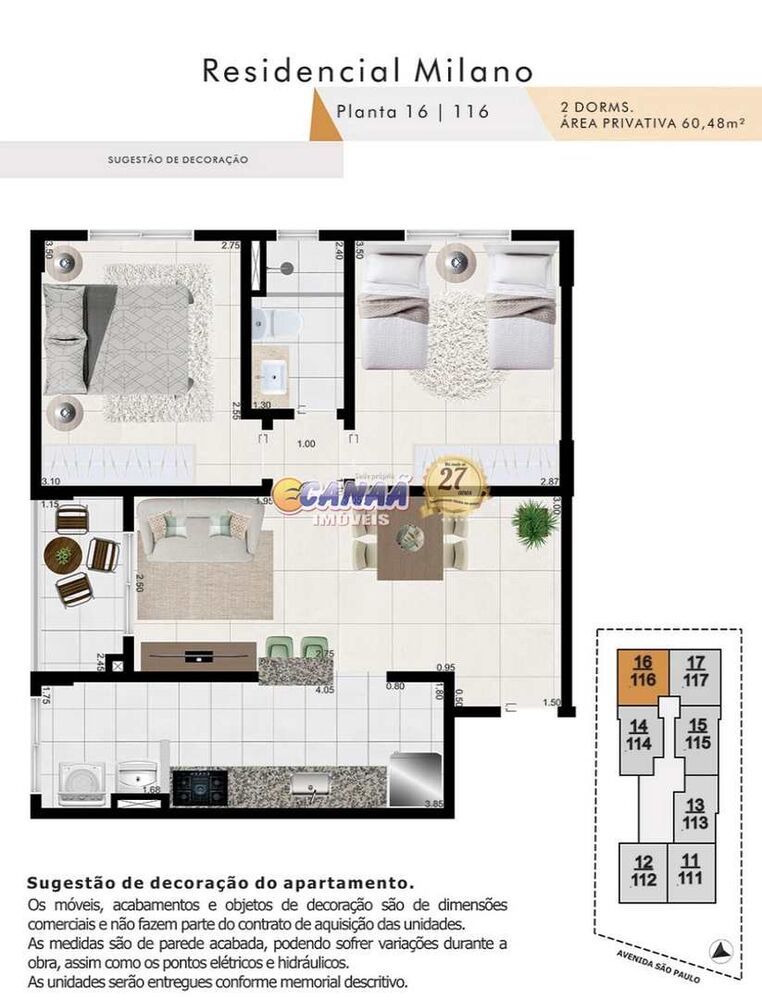 Apartamento, 2 quartos, 60 m² - Foto 3
