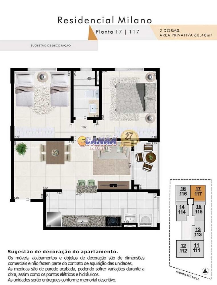 Apartamento, 2 quartos, 60 m² - Foto 1