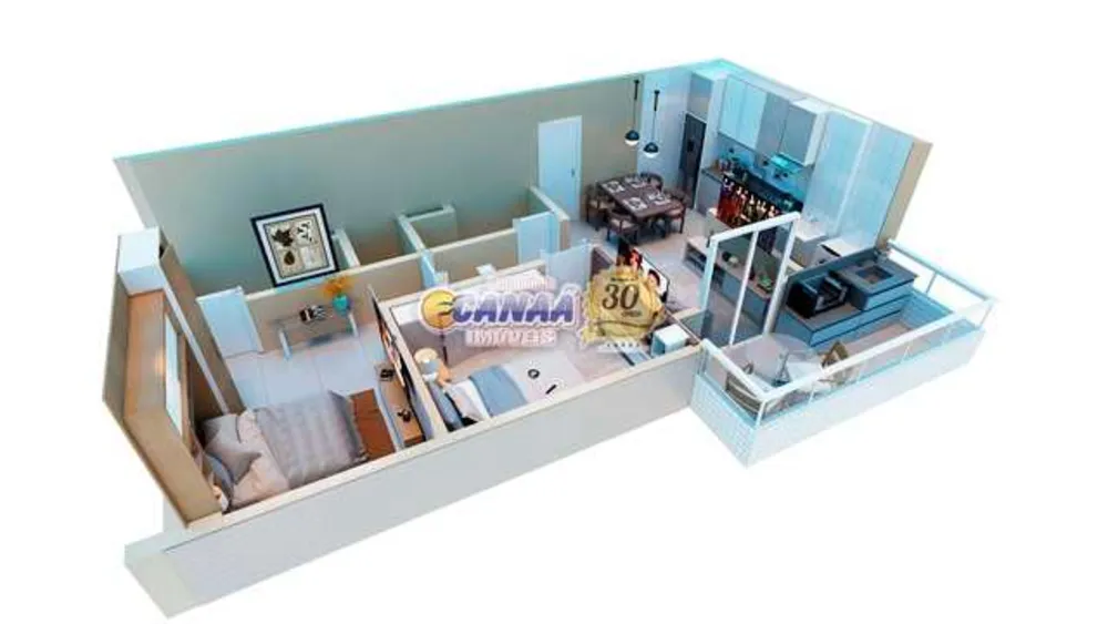 Apartamento, 2 quartos, 90 m² - Foto 2