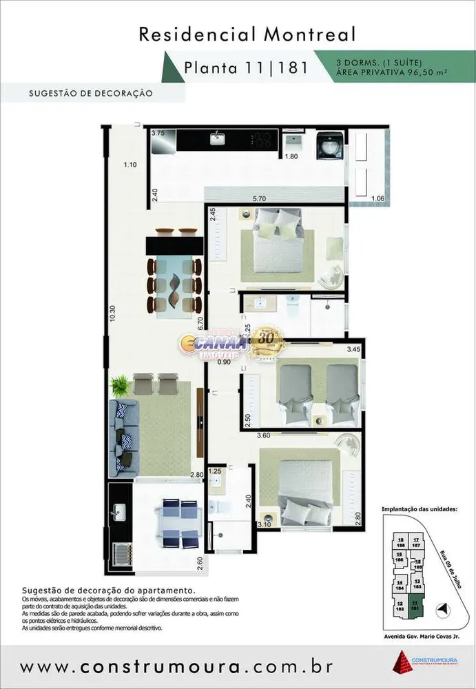 Apartamento, 3 quartos, 96 m² - Foto 1