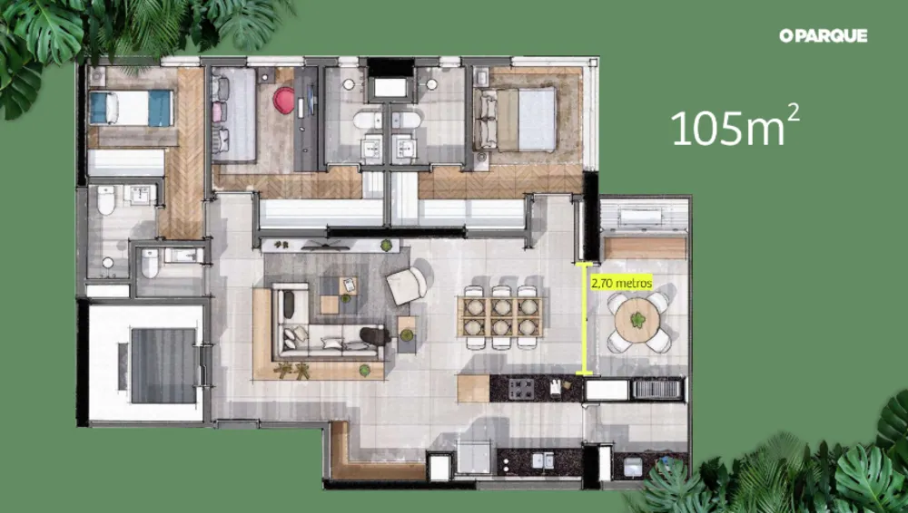 Apartamento, 3 quartos, 104 m² - Foto 4