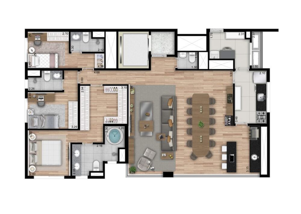 Apartamento, 3 quartos, 146 m² - Foto 8