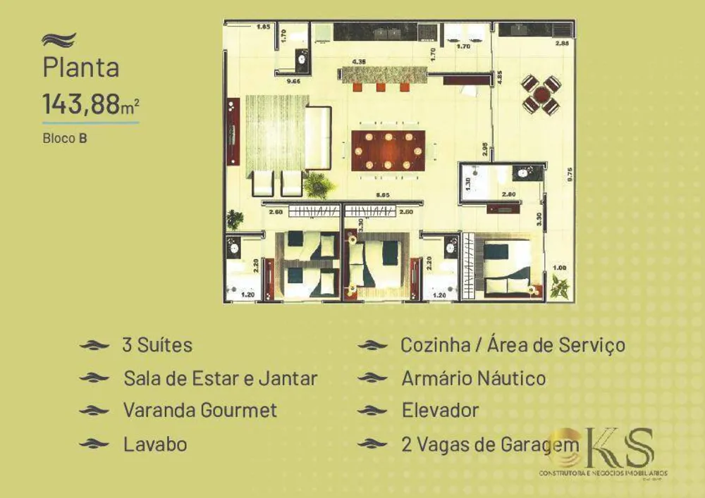 Apartamento, 3 quartos, 144 m² - Foto 8