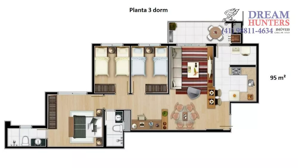 Apartamento, 3 quartos, 95 m² - Foto 3