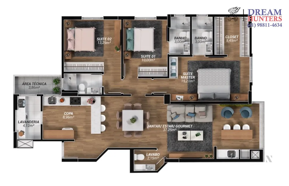 Apartamento, 3 quartos, 121 m² - Foto 5