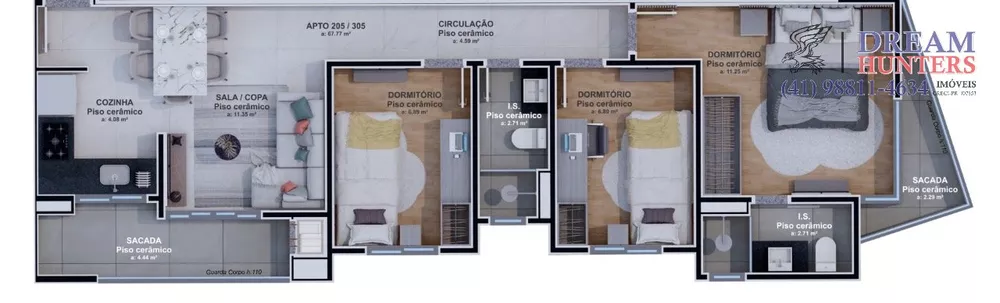 Apartamento, 3 quartos, 67 m² - Foto 3