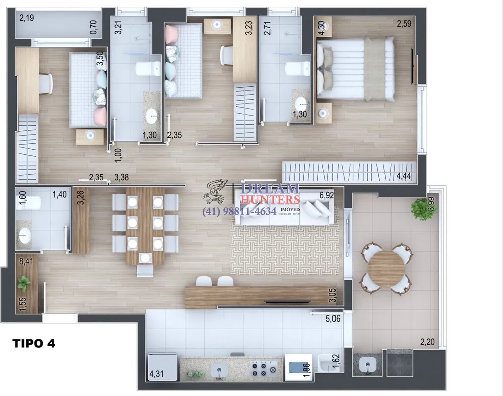 Apartamento, 3 quartos, 100 m² - Foto 5