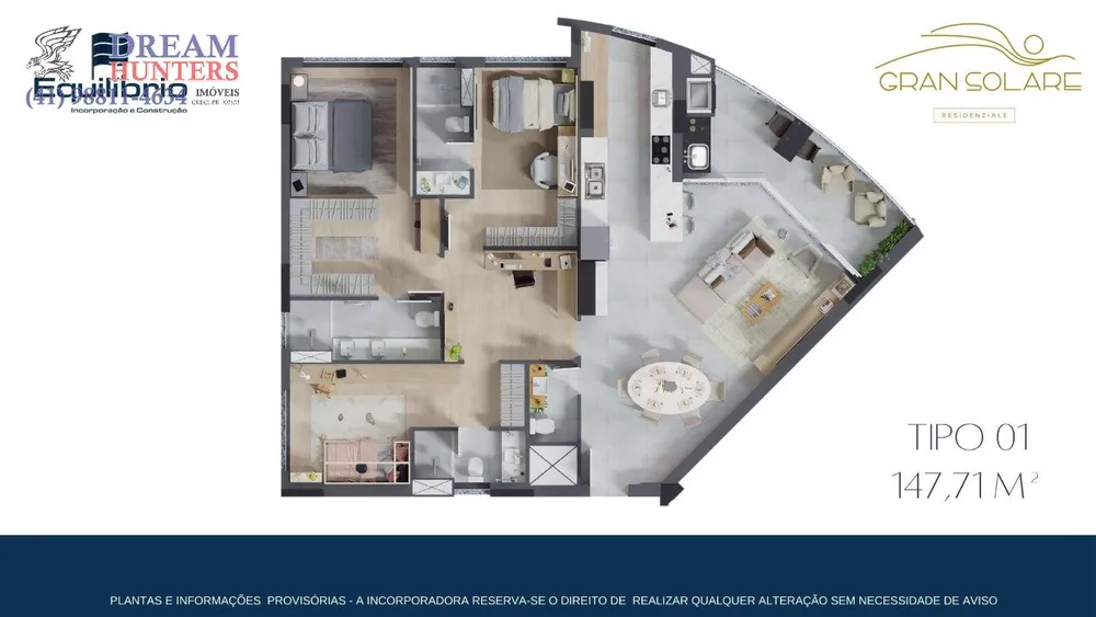 Apartamento, 3 quartos, 147 m² - Foto 2