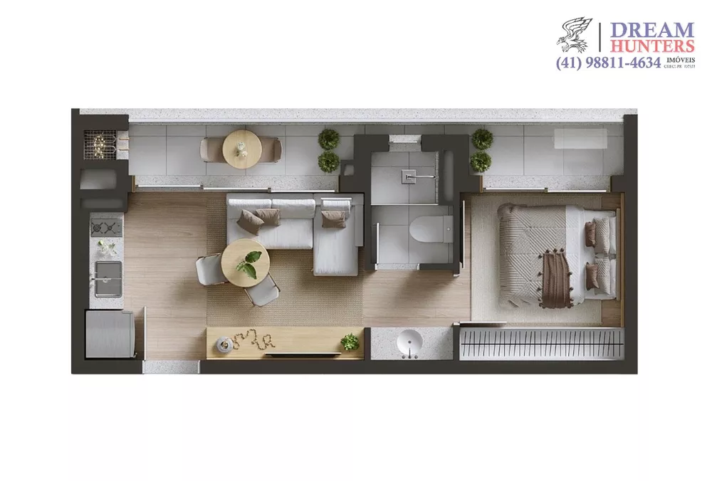 Apartamento, 1 quarto, 32 m² - Foto 2