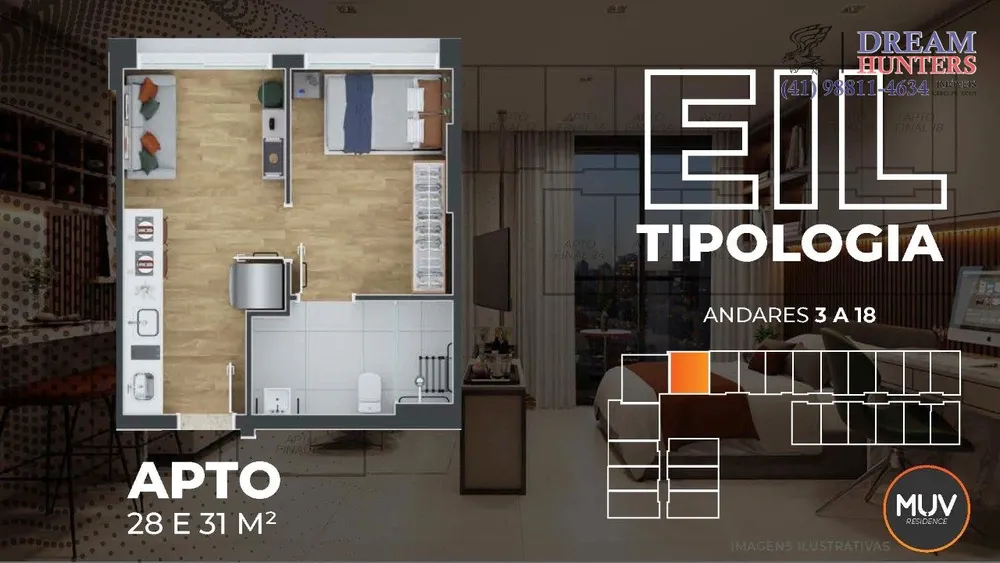 Apartamento, 1 quarto, 31 m² - Foto 4