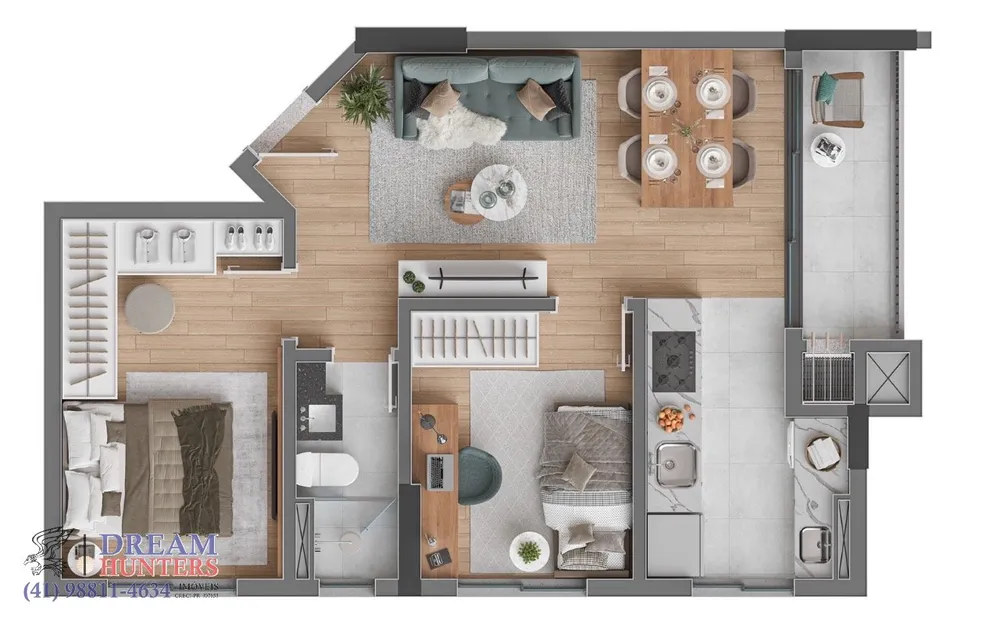 Apartamento, 2 quartos, 51 m² - Foto 3