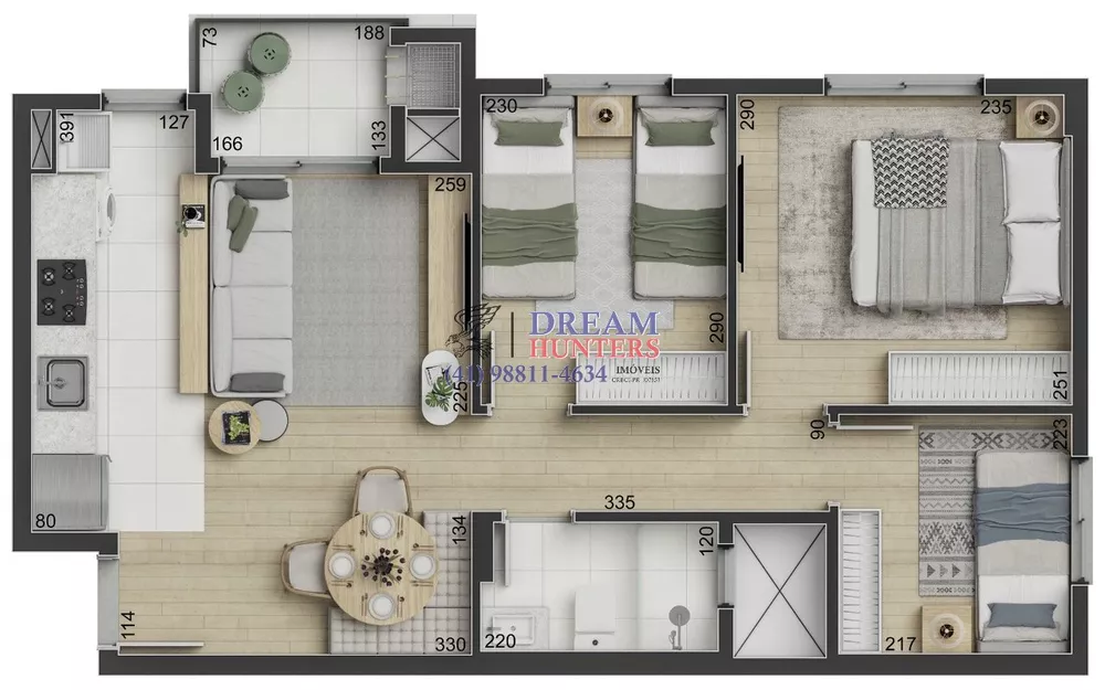 Apartamento, 3 quartos, 54 m² - Foto 3