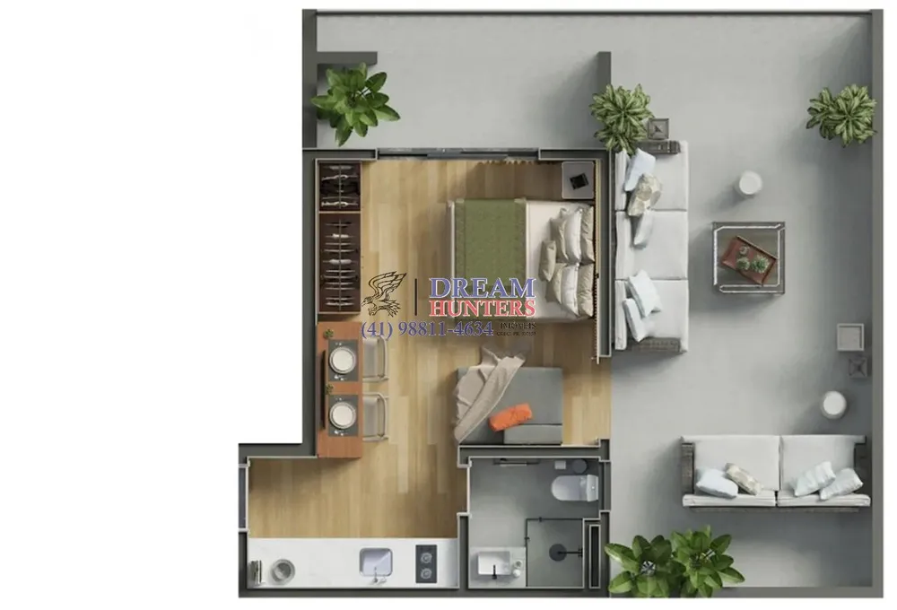 Apartamento, 1 quarto, 54 m² - Foto 4