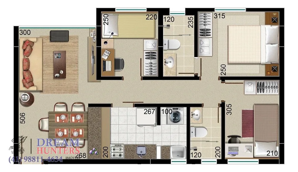 Apartamento, 3 quartos, 60 m² - Foto 7