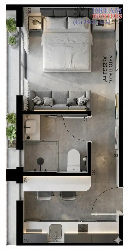 Apartamento, 1 quarto, 23 m² - Foto 8