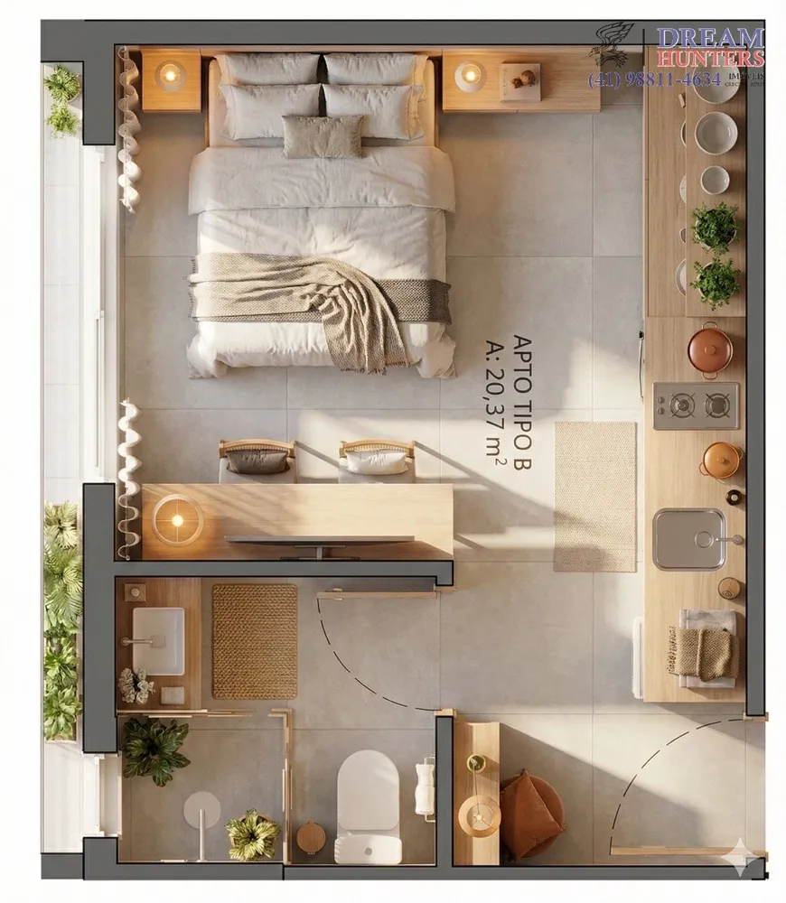 Apartamento, 1 quarto, 23 m² - Foto 6