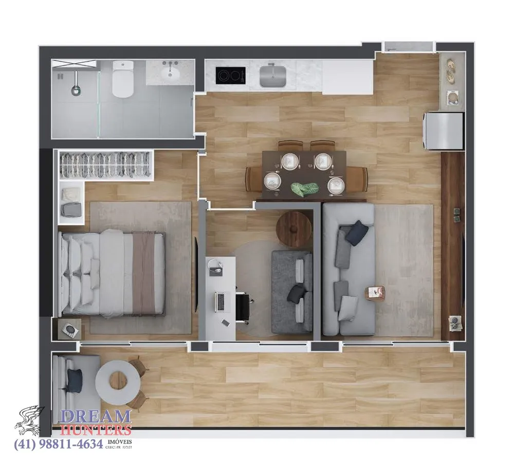 Apartamento, 2 quartos, 46 m² - Foto 2