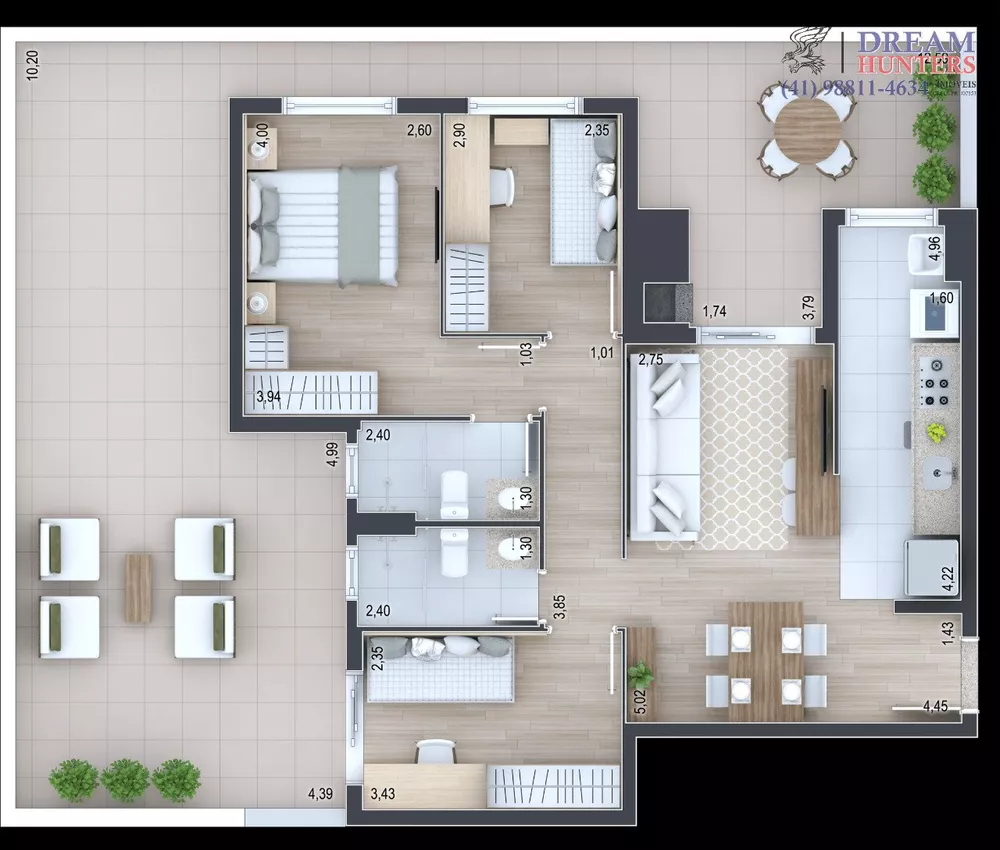 Apartamento, 3 quartos, 124 m² - Foto 1