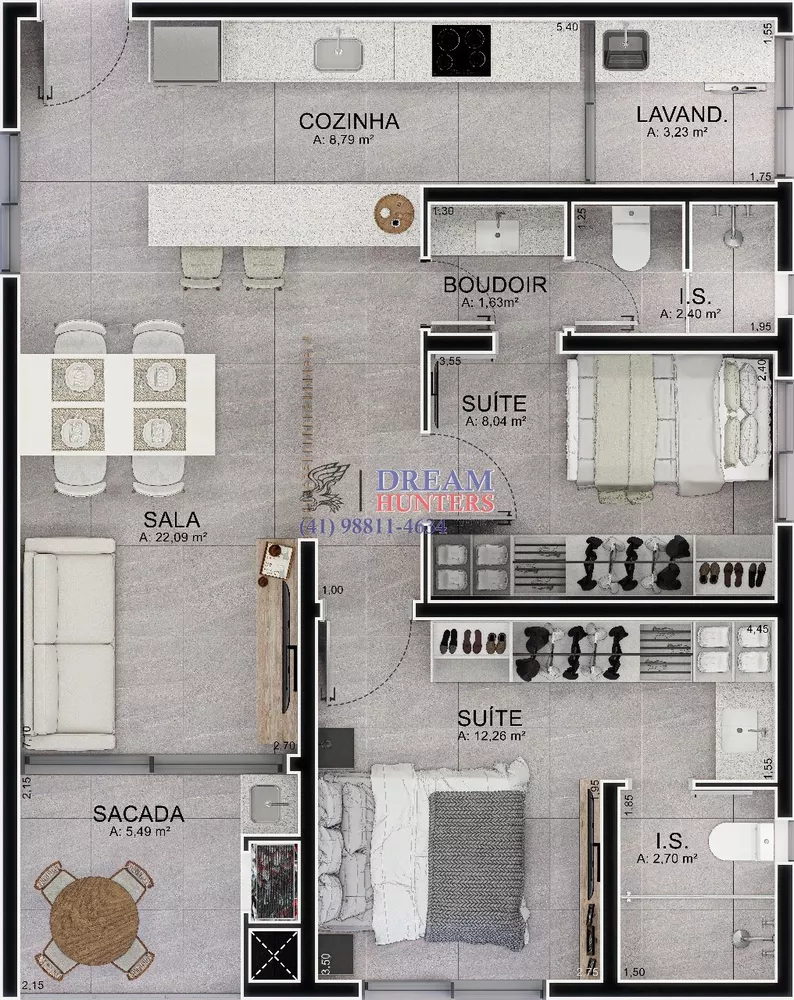 Apartamento, 2 quartos, 74 m² - Foto 4