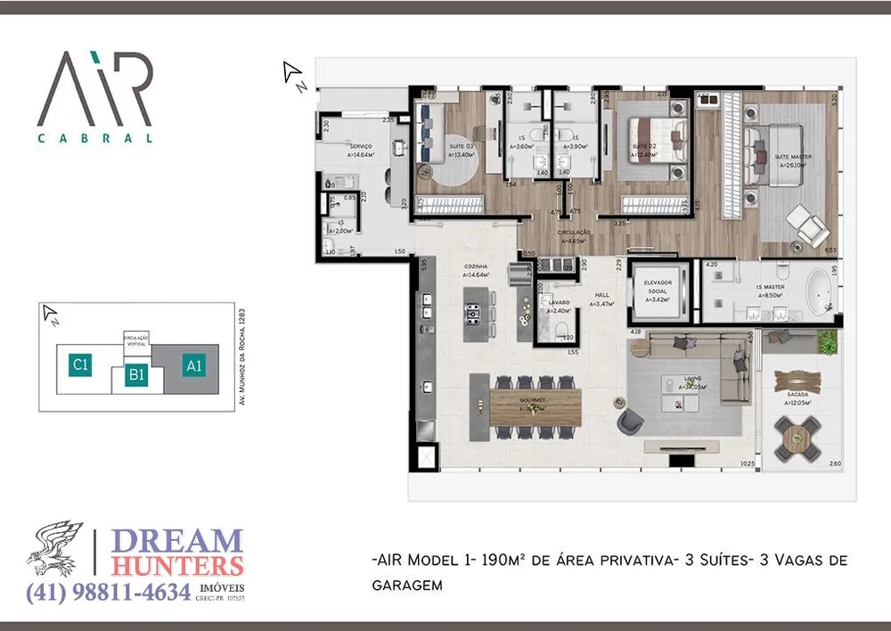 Apartamento, 3 quartos, 190 m² - Foto 3
