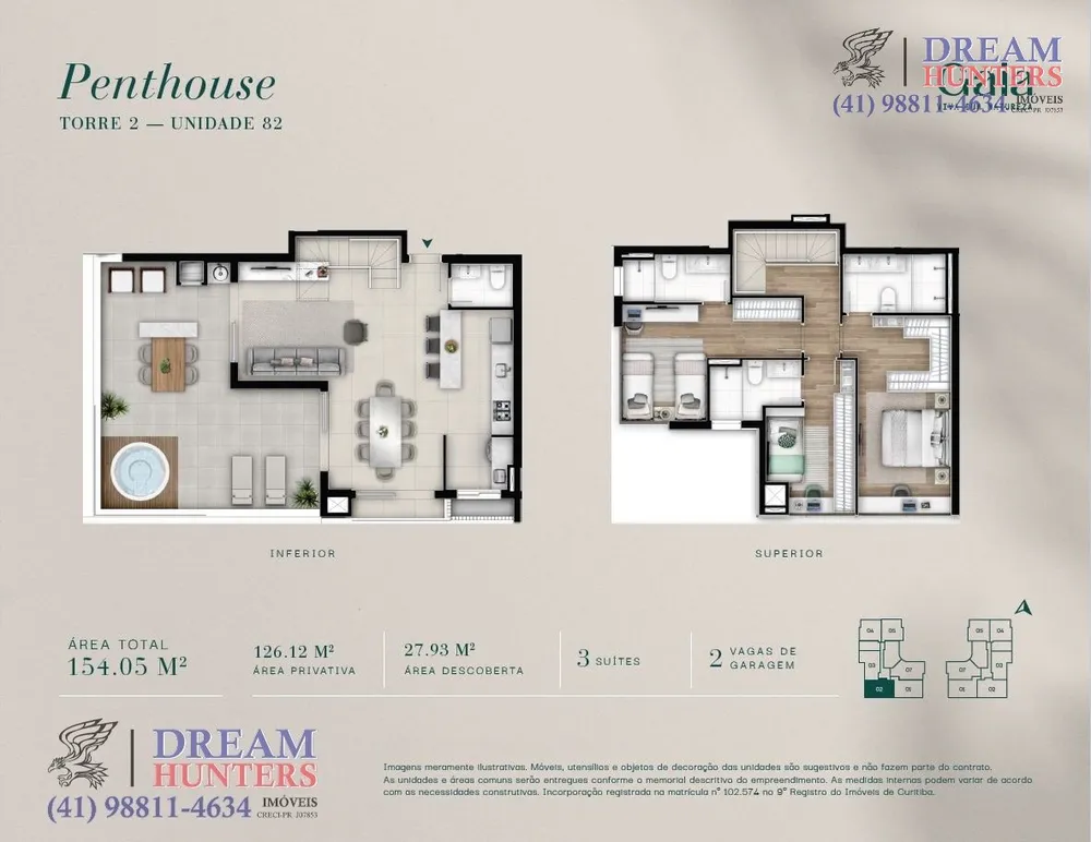 Cobertura, 3 quartos, 154 m² - Foto 9