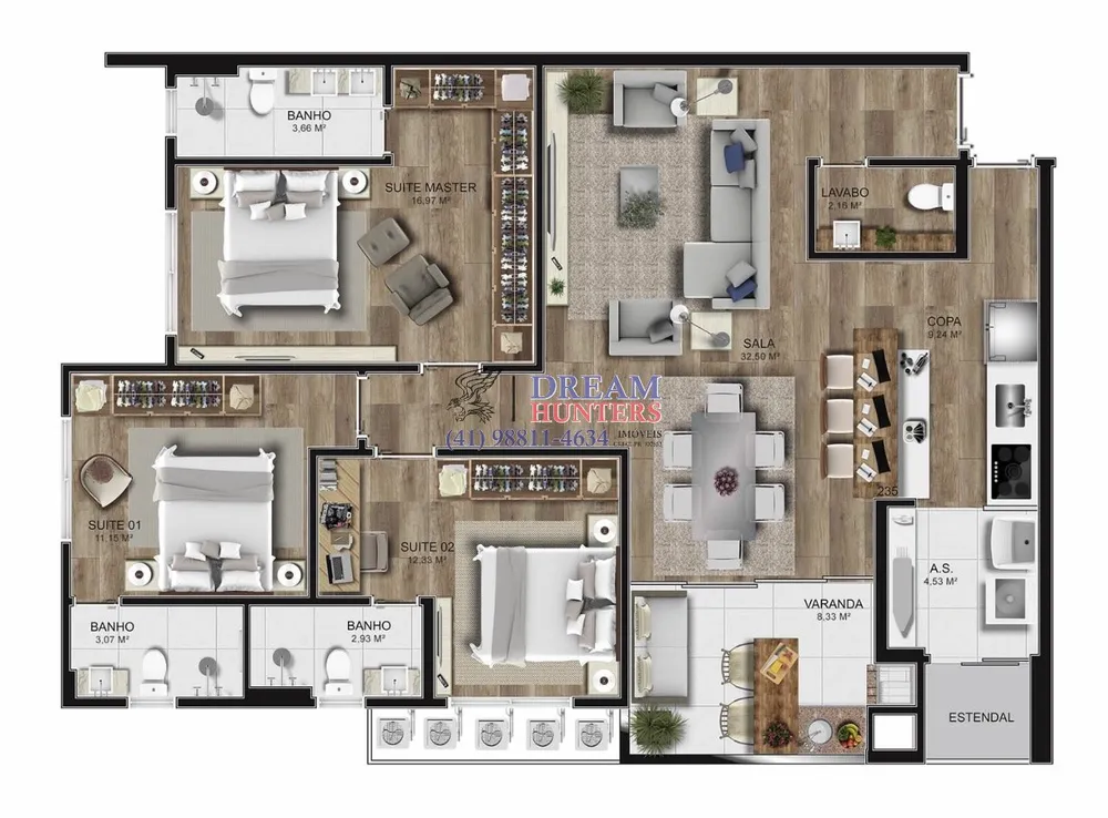Apartamento, 3 quartos, 127 m² - Foto 12