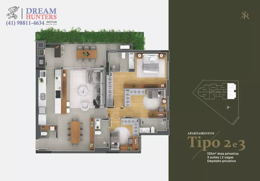 Apartamento, 3 quartos, 133 m² - Foto 1